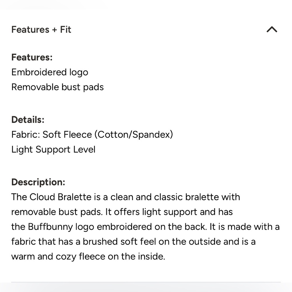 NWT 🆕 Buffbunny Black Cloud Bralette - Picture 7 of 8